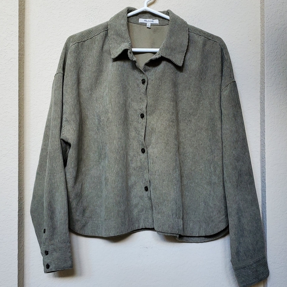 Madewell Corduroy Crop Top. Size Large